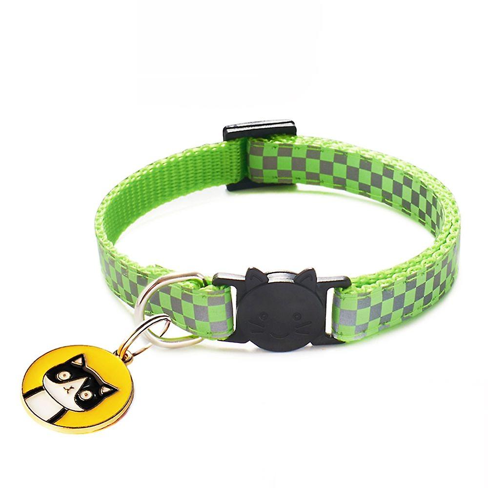 Foto 6 pulgar | Collar Brillante Para Gatos Con Estampado Clásico A Cuadros De Nailon Reflecti - Venta Internacional.