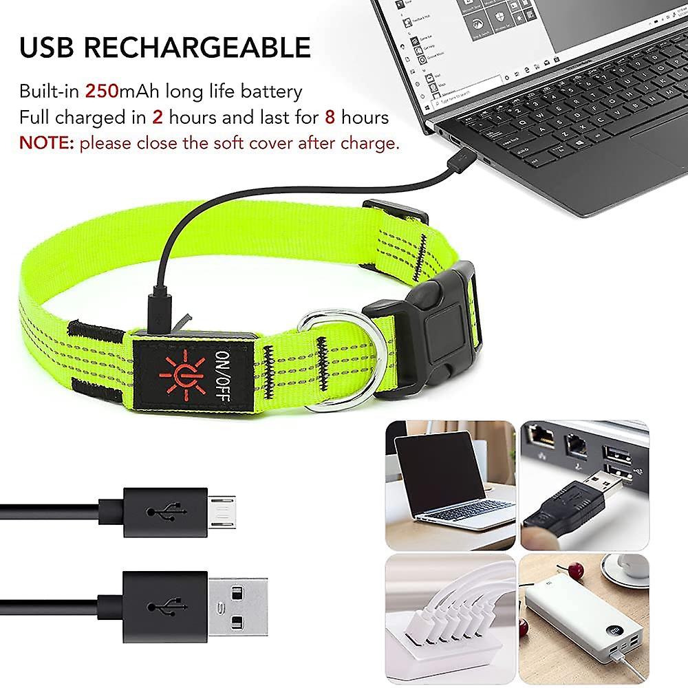 Foto 3 pulgar | Collar Para Perro Huoguo, Con Luz Led, Recargable Por Usb, Resistente Al Agua - Venta Internacional.