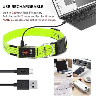 Foto 2 | Collar Para Perro Huoguo, Con Luz Led, Recargable Por Usb, Resistente Al Agua - Venta Internacional.