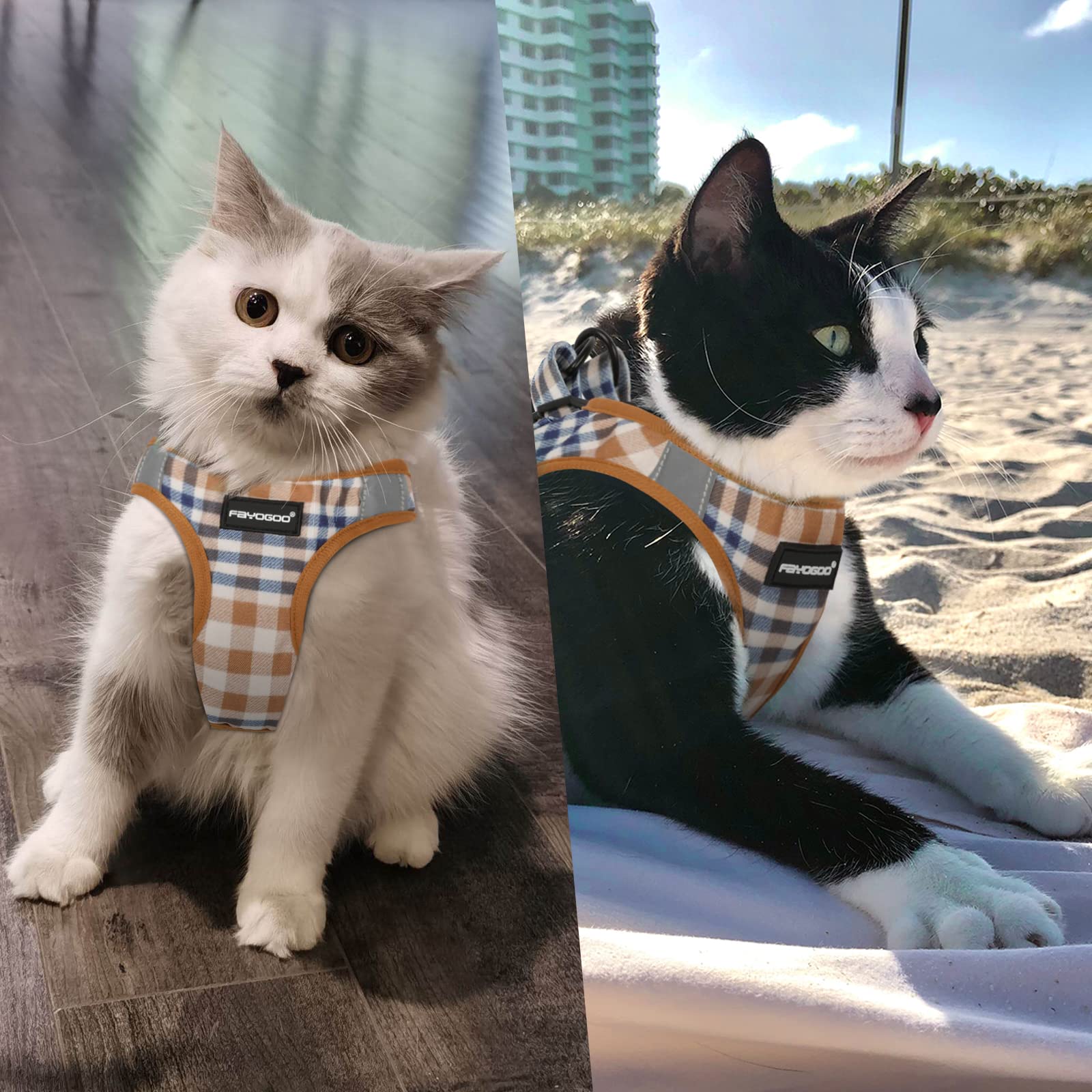 Foto 6 | Set De Arnés Y Correa Para Gatos Fayogoo Para Caminar, A Prueba De Escapes - Venta Internacional.