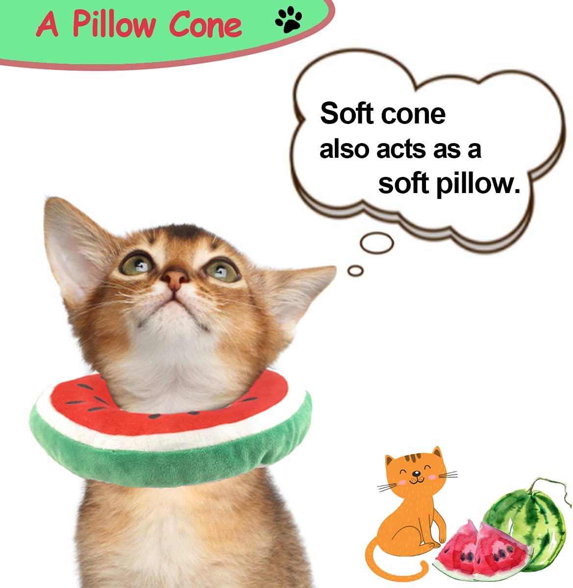 Foto 4 pulgar | Collar De Recuperación Para Gatos Con Forma De Cono Blando Ajustable Para Gatos Huoguo - Venta Internacional.