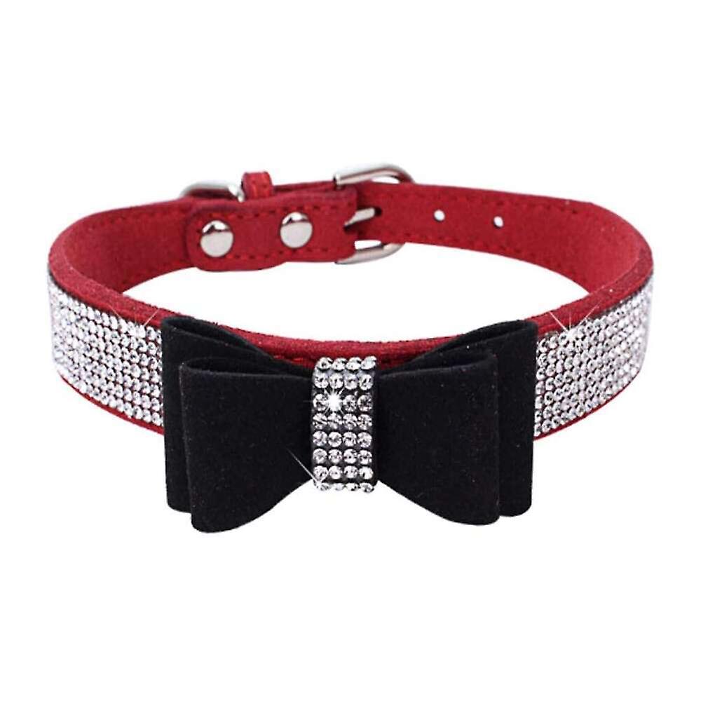 Foto 6 pulgar | Collar Para Mascotas Y Perros Con Forma De Lazo Ajustable Con Cristales Brillantes - Venta Internacional.