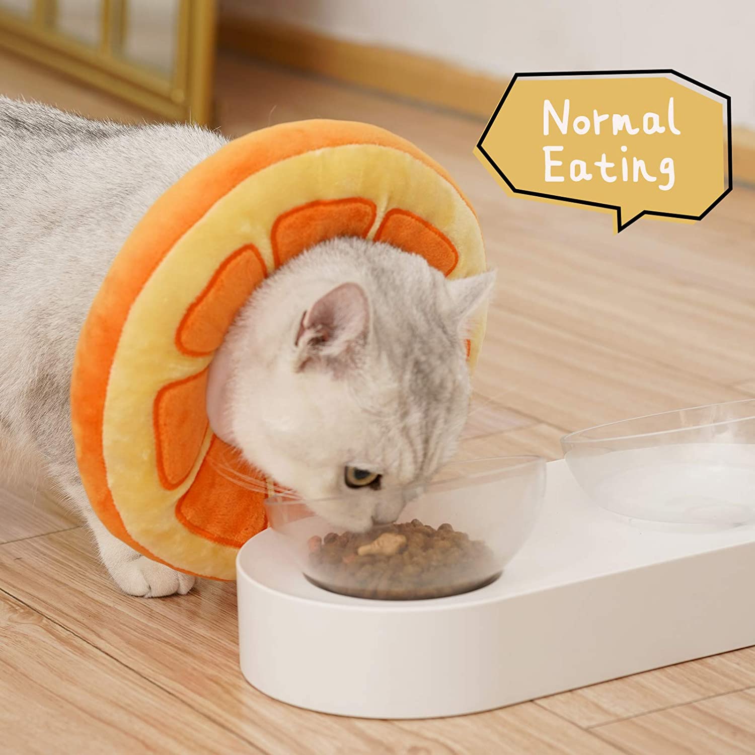 Collar Cónico Para Gatos, Suave Y Ajustable Para Heridas En La Parte Superior Del Cuerpo - Venta Internacional.