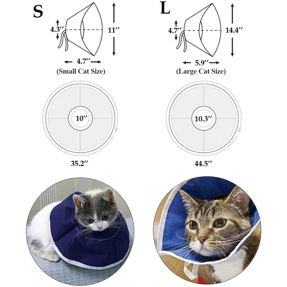 Collar De Recuperación Asocea Ajustable Para Perros Y Gatos - Venta Internacional.