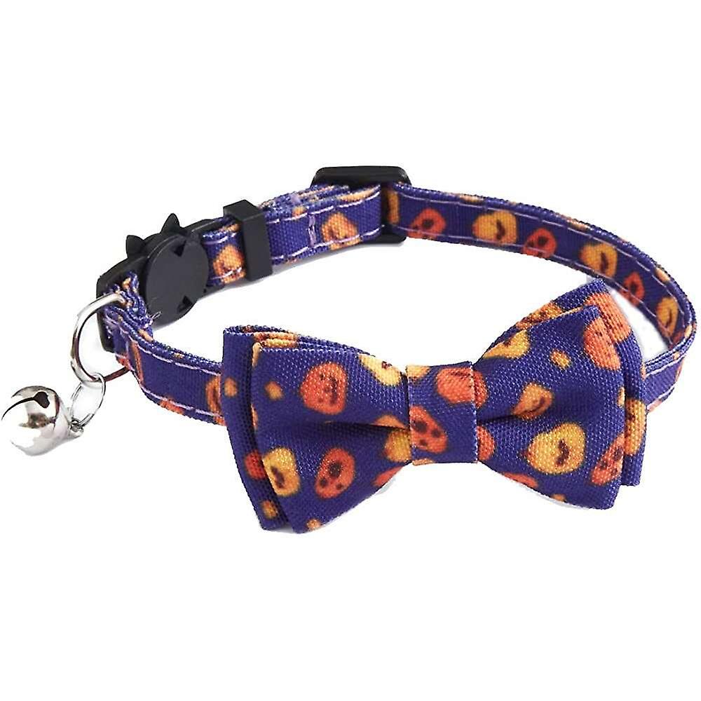 Foto 6 pulgar | Collar Para Halloween Con Forma De Gato, Con Campana, Ajustable, Color Morado - Venta Internacional.