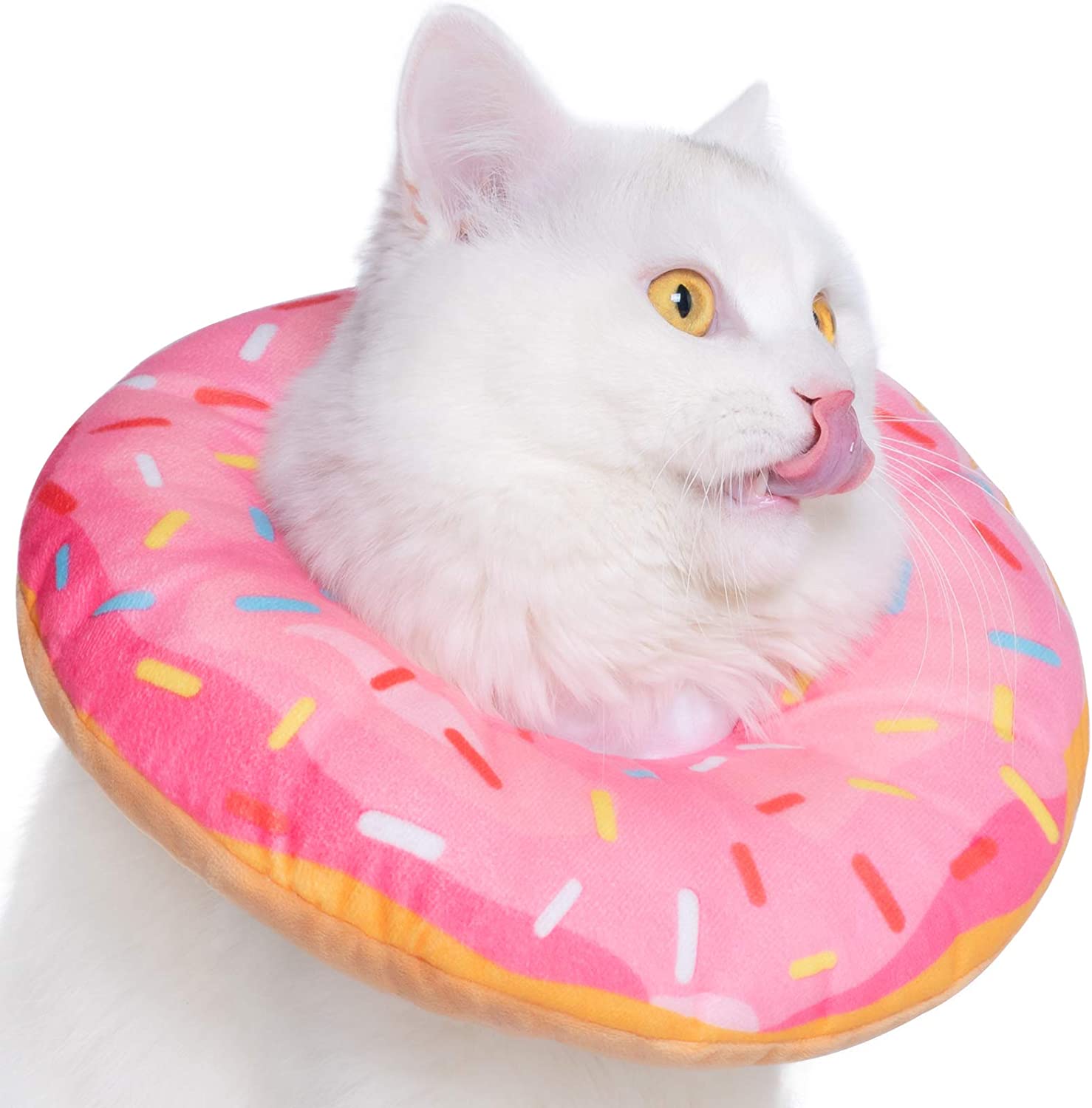 Foto 6 pulgar | Collar Recovery Collar Huoguo Con Forma De Rosquilla Ajustable Para Gatos, Talla S - Venta Internacional.
