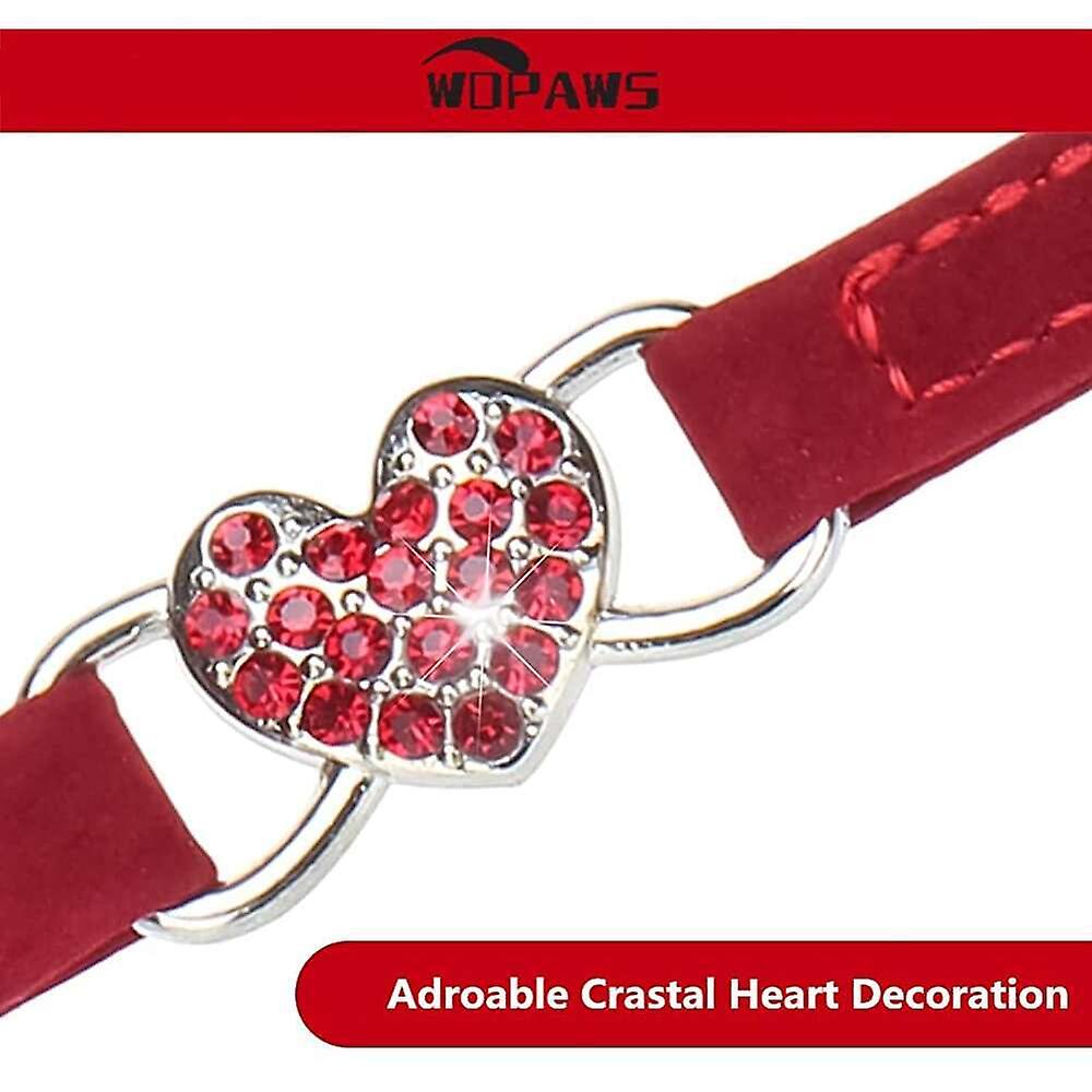 Foto 4 pulgar | Collar Para Gatos En Forma De Corazón Con Cinturón De Seguridad Y Campana, Ajustable De 20 A 25 Cm - Venta Internacio