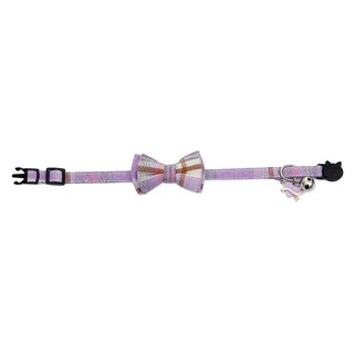 Foto 2 | Collar Para Gatos Huoguo Para El Día De San Valentín Con Pajarita Y Campana, Color Morado - Venta Internacional.