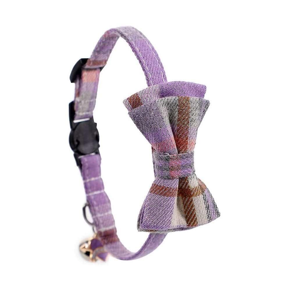 Foto 5 pulgar | Collar Para Gatos Huoguo Para El Día De San Valentín Con Pajarita Y Campana, Color Morado - Venta Internacional.