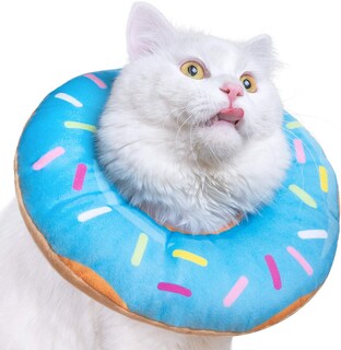 Foto 2 | Collar De Recuperación Huoguo Ajustable En Forma De Rosquilla Con Forma De Gato, De Algodón, Talla M - Venta Intern