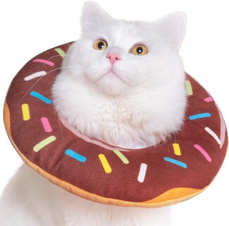 Foto 4 | Collar De Recuperación Huoguo, Rosquilla Ajustable Para Gatos, Talla M, Algodón - Venta Internacional.