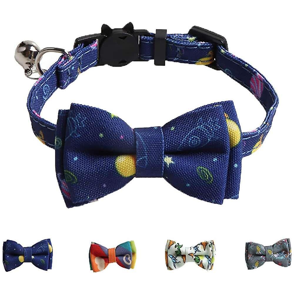 Foto 6 pulgar | Collar Para Gatos Breakaway Con Pajarita, Campana Y Estampado De Arcoíris - Venta Internacional.