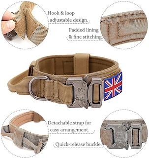 Foto 1 | Collar Táctico Para Perros Huoguo, Bandera Del Reino Unido, De Nailon - Venta Internacional.