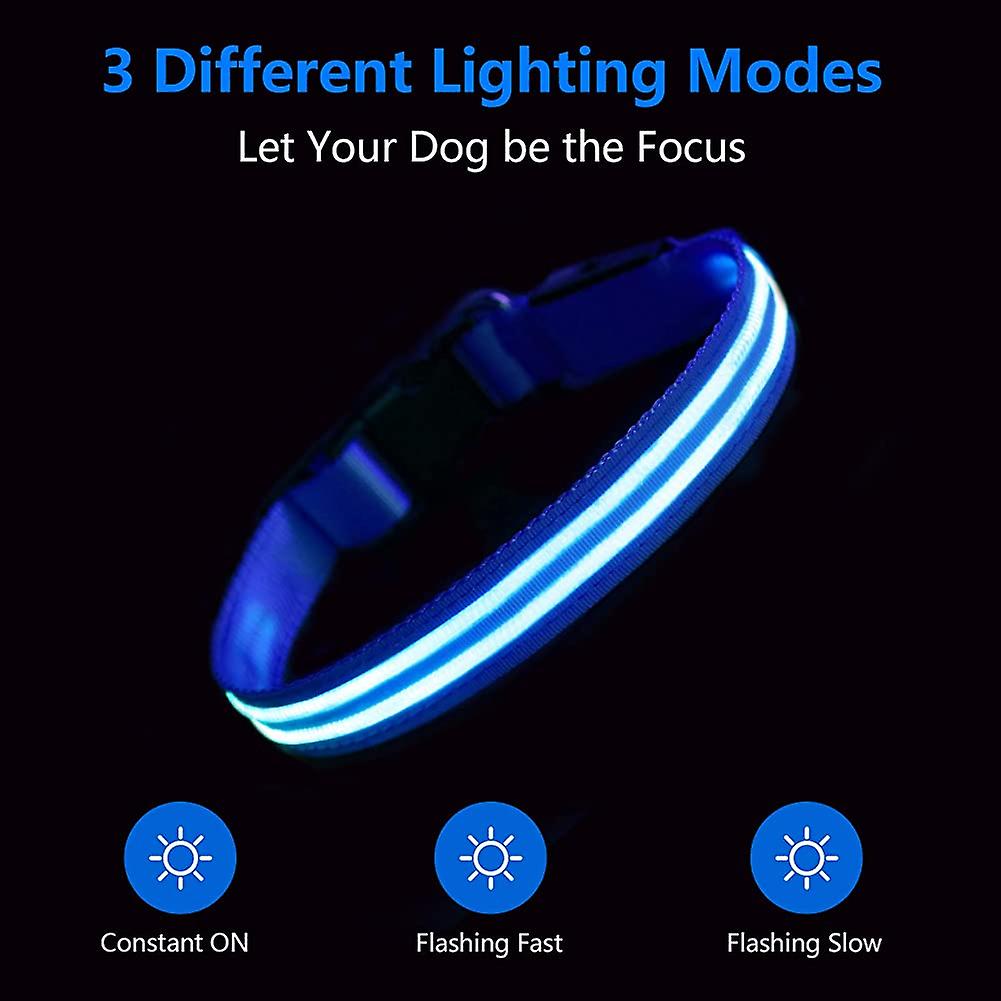 Foto 2 pulgar | Collar Para Perro Light Up Huoguo, Recargable Por Usb, Resistente Al Agua - Venta Internacional.