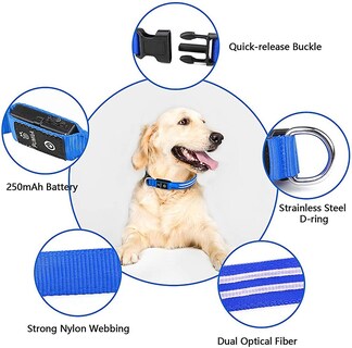 Foto 2 | Collar Para Perro Light Up Huoguo, Recargable Por Usb, Resistente Al Agua - Venta Internacional.