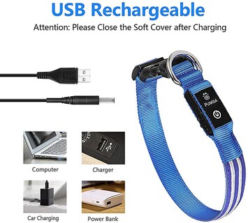 Foto 3 | Collar Para Perro Light Up Huoguo, Recargable Por Usb, Resistente Al Agua - Venta Internacional.