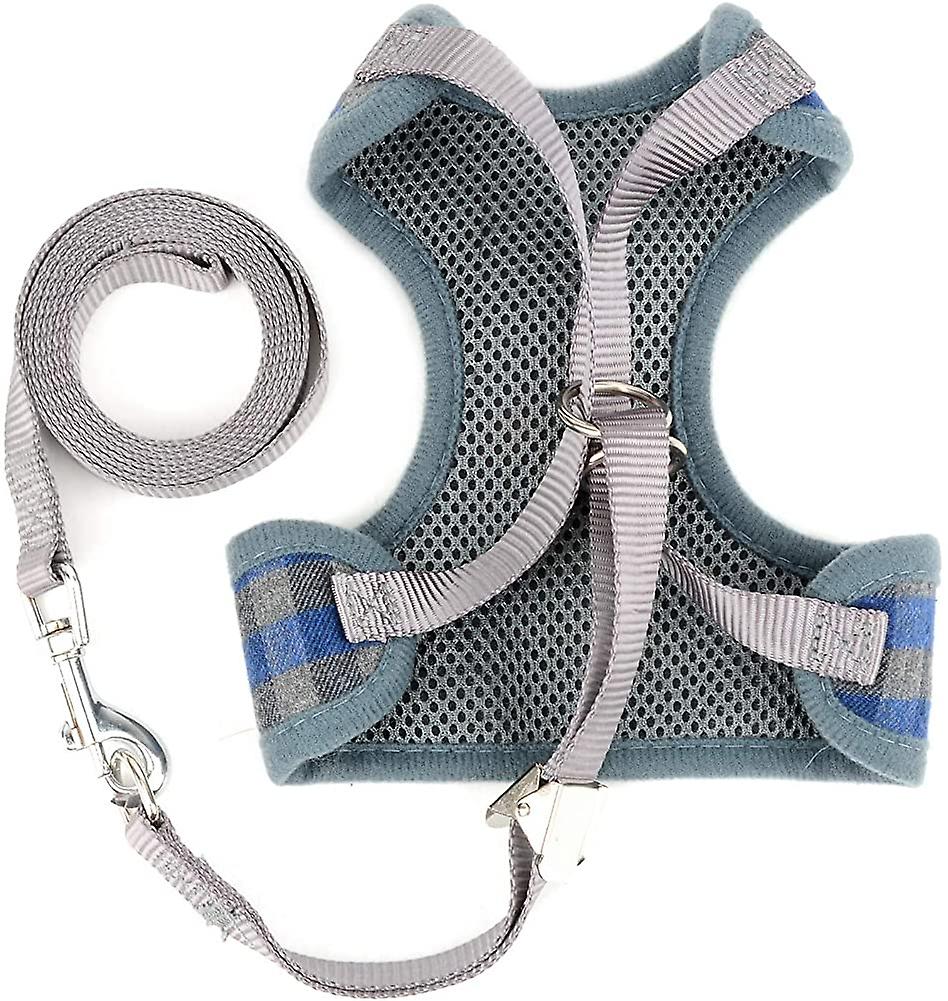 Juego De Arneses Para Perros Huoguo, Ajustable, De Malla Suave, Sin Tirones, A Cuadros - Venta Internacional.