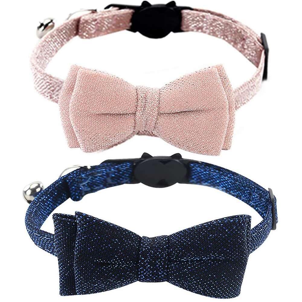 Foto 6 pulgar | Collar Para Gatos Breakaway Huoguo Con Pajarita Extraíble Y Campana - Venta Internacional.