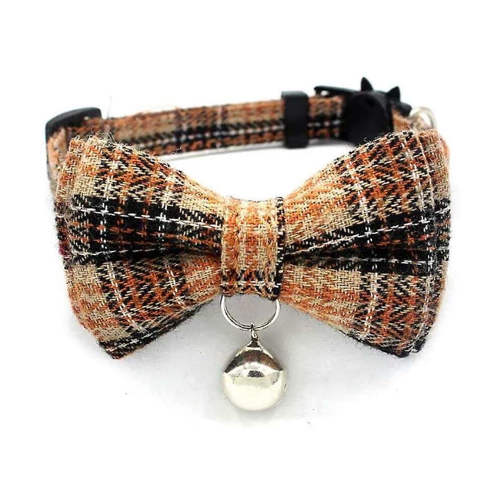 Foto 5 | Pajarita A Cuadros Huoguo Con Cuello De Gato Con Bell Breakaway Khaki Xs - Venta Internacional.
