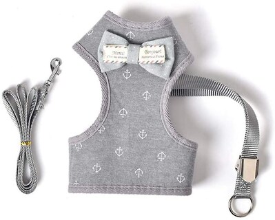 Foto 4 | Arnés Para Gatos Huoguo Fly Con Correa Ajustable De 1,2 M, Gris Suave - Venta Internacional.