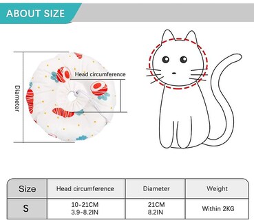 Foto 4 | Collar De Recuperación Para Gatos Huoguo Ajustable Eliz Pet Protect - Venta Internacional.
