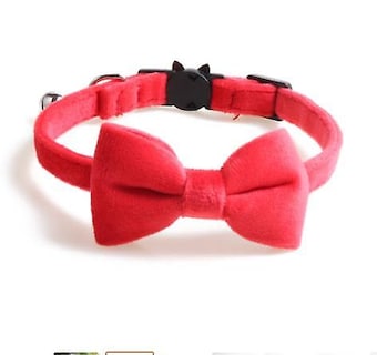 Foto 5 | Collar De Gato, Collar Ajustable De Leopardo Para Mascotas Con Pajarita - Venta Internacional.