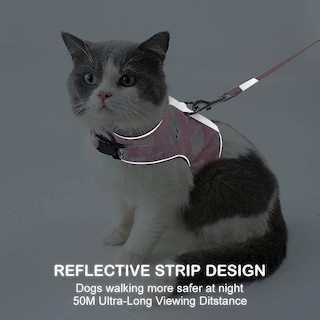Foto 2 | Juego De Arneses Para Gatos Huoguo Escape Proof Con Correa Para Perros Y Gatos - Venta Internacional.
