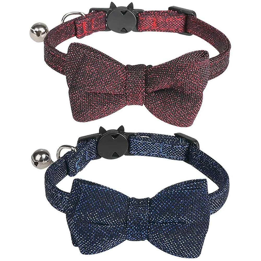Foto 6 pulgar | Collar Para Gatos Breakaway Huoguo Con Pajarita Extraíble Y Campana - Venta Internacional.
