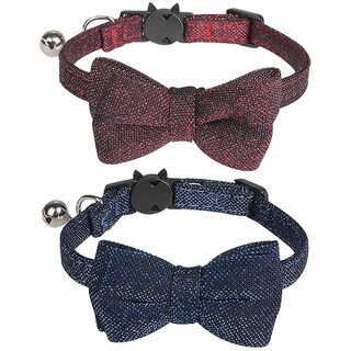 Foto 5 | Collar Para Gatos Breakaway Huoguo Con Pajarita Extraíble Y Campana - Venta Internacional.