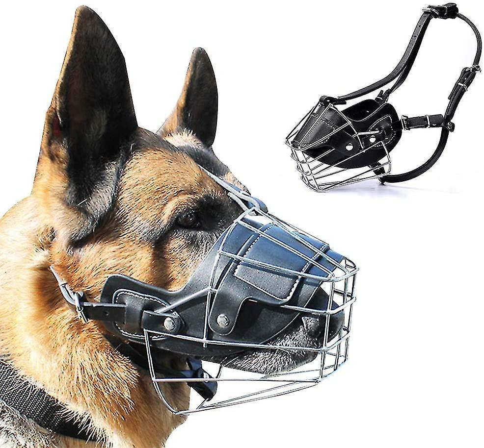 Bozal De Piel Supermetálico Para Perros Grandes - Venta Internacional.