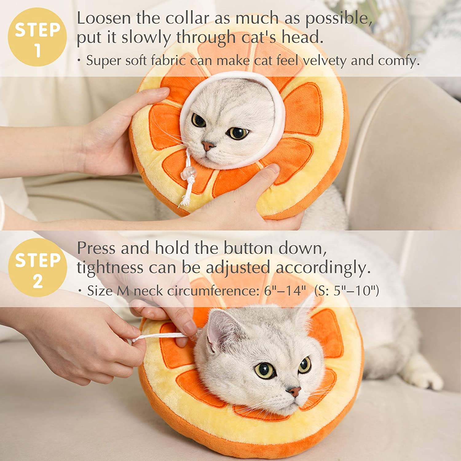 Foto 5 | Collar En Forma De Cono Para Gatos Jieyou, Ajustable Y Suave Para La Recuperación - Venta Internacional.