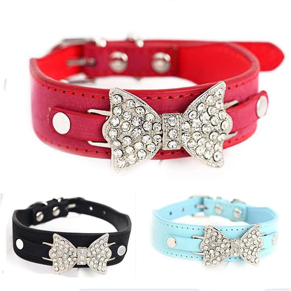Foto 2 pulgar | Pajarita Para Mascotas Huoguo Con Diamantes De Imitación A La Moda - Venta Internacional.