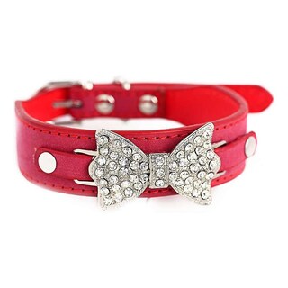 Foto 4 | Pajarita Para Mascotas Huoguo Con Diamantes De Imitación A La Moda - Venta Internacional.