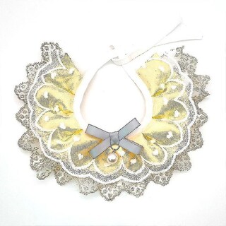 Foto 1 | Babero Ajustable Para Mascotas, Toalla De Saliva, Encaje, Colgante De Perlas, Collar Para Perro - Venta Internacional.