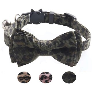 Foto 5 | Collar De Gato, Collar Ajustable De Leopardo Para Mascotas Con Pajarita - Venta Internacional.