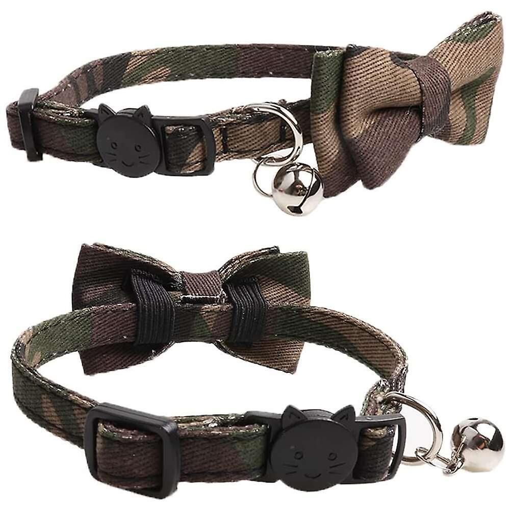 Foto 3 pulgar | Collar De Gato, Collar Ajustable De Leopardo Para Mascotas Con Pajarita - Venta Internacional.