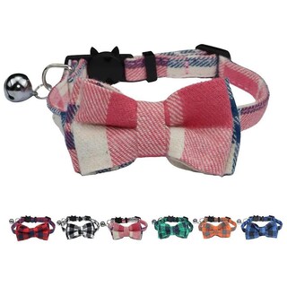 Foto 2 | Collar Para Gatos Huoguo Breakaway Con Campana Y Hebilla De Seguridad Con Pajarita - Venta Internacional.