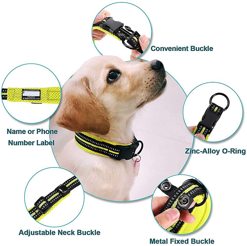 Foto 3 pulgar | Collar De Perro Ajustable Acolchado De Nailon Reflectante Para Perros - Venta Internacional.