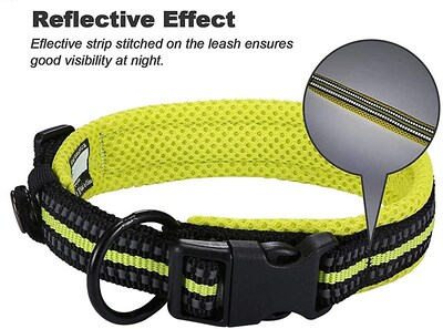 Foto 3 | Collar De Perro Ajustable Acolchado De Nailon Reflectante Para Perros - Venta Internacional.