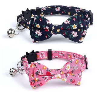 Foto 5 | Collar Para Gatos Breakaway Huoguo Con Pajarita Extraíble Y Campana - Venta Internacional.