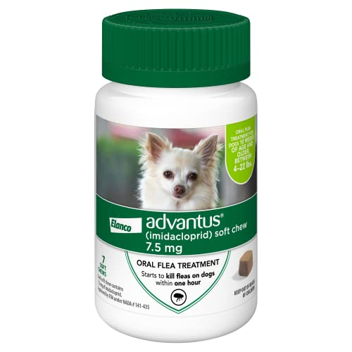 Tratamiento Antipulgas Masticable Para Perros Pequeños Advantus, De 2 A 10 Kg, 7 Perros - Venta Internacional.