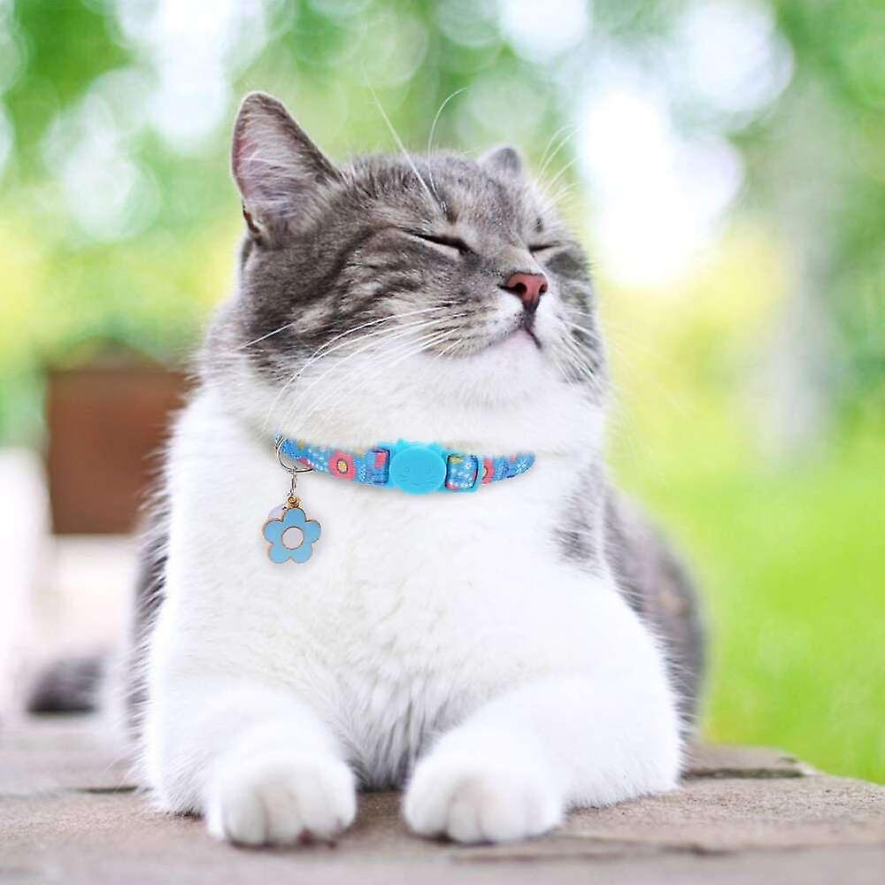 Foto 4 pulgar | Breakaway Collars, Paquete De 2 Unidades, Diseño Floral Con Forma De Gato Y Campana Huoguo - Venta Internacional.