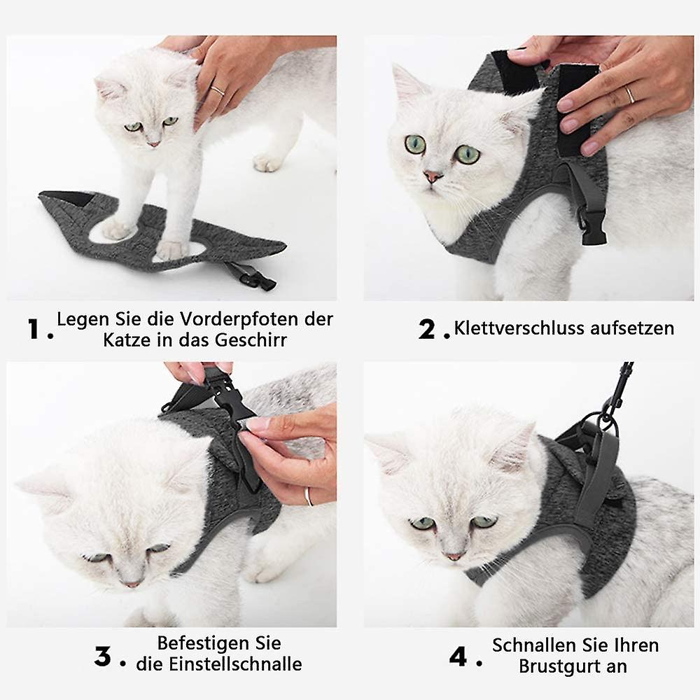 Foto 5 pulgar | Arnés Huoguo Para Gatos Y Cachorros, Pecho De 28 A 33 Cm, Con Correa - Venta Internacional.