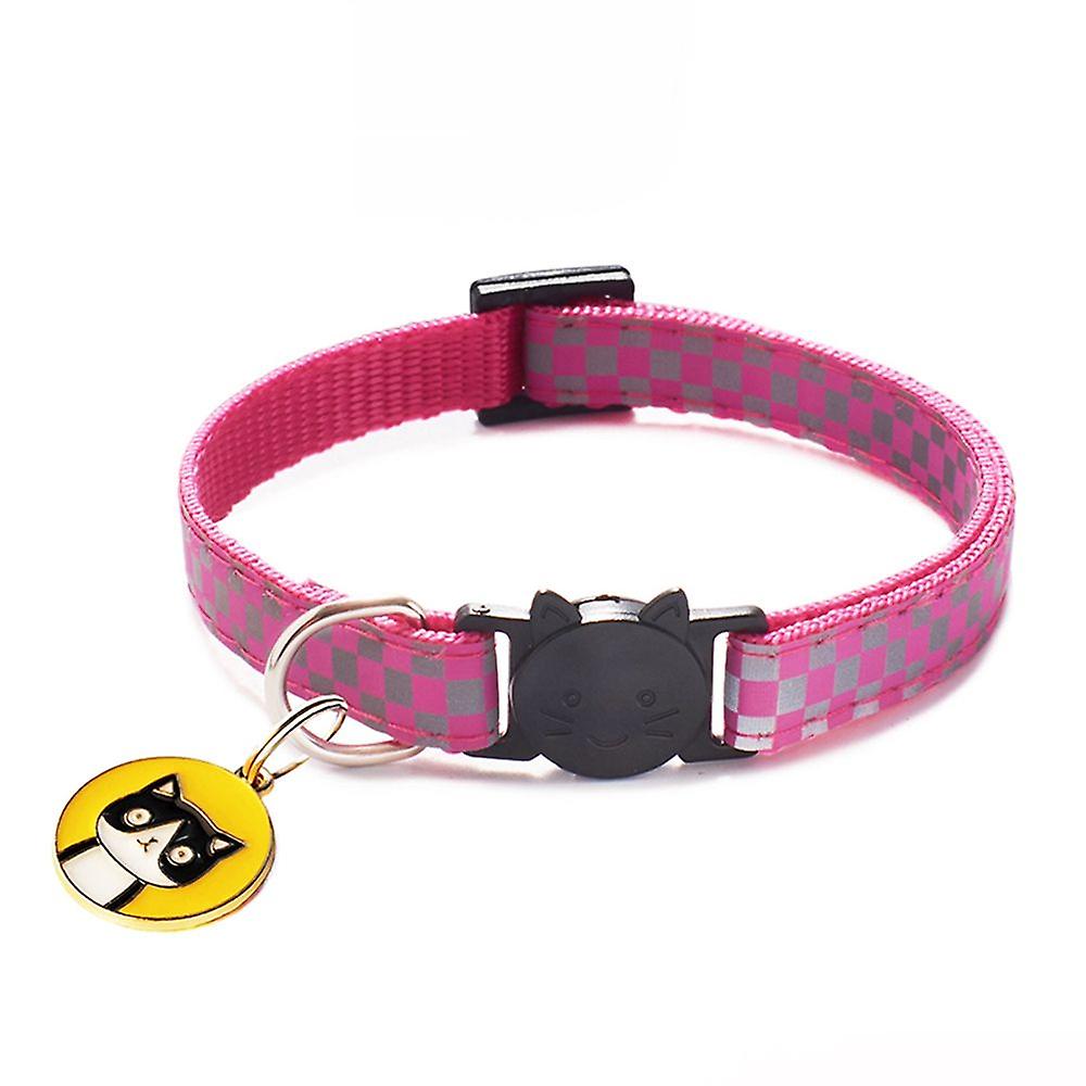 Foto 6 pulgar | Collar Brillante Para Gatos Con Estampado Clásico A Cuadros De Nailon Reflecti - Venta Internacional.