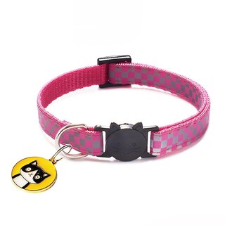 Foto 5 | Collar Brillante Para Gatos Con Estampado Clásico A Cuadros De Nailon Reflecti - Venta Internacional.