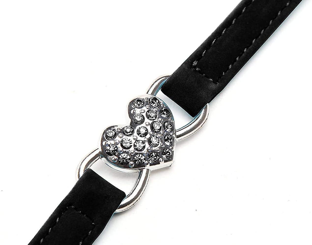 Foto 4 pulgar | Collar Huoguo, De Terciopelo Suave, Rosa, Seguro Para Gatos Con Corazón De Cristal - Venta Internacional.