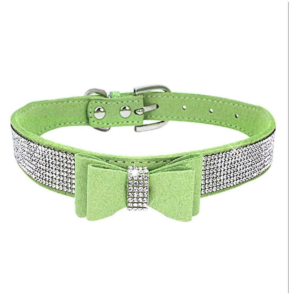 Foto 6 pulgar | Collar Para Mascotas Y Perros Con Forma De Lazo Ajustable Con Cristales Brillantes - Venta Internacional.