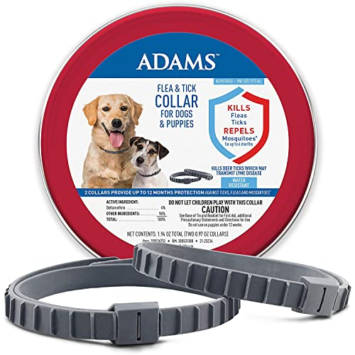 Foto 1 | Collar Antipulgas Y Garrapatas Adams Para Perros Y Cachorros, 12 Meses, Paquete De 2 - Venta Internacional.