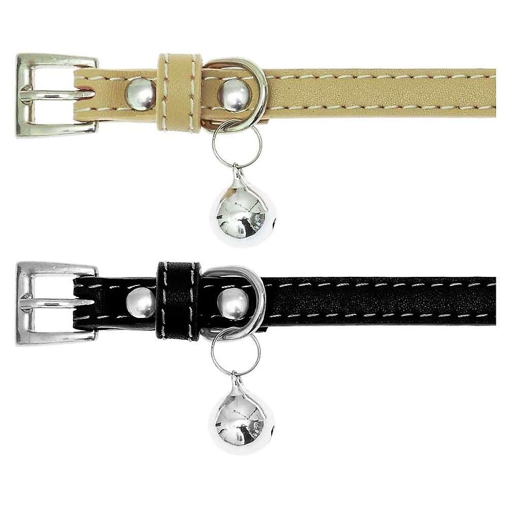 Collar De Piel Huoguo Para Gatos, 2 Unidades, Suave Y Ajustable, Para Mascotas - Venta Internacional.