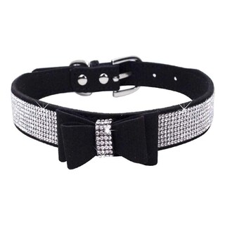 Foto 5 | Collar Para Mascotas Y Perros Con Forma De Lazo Ajustable Con Cristales Brillantes - Venta Internacional.
